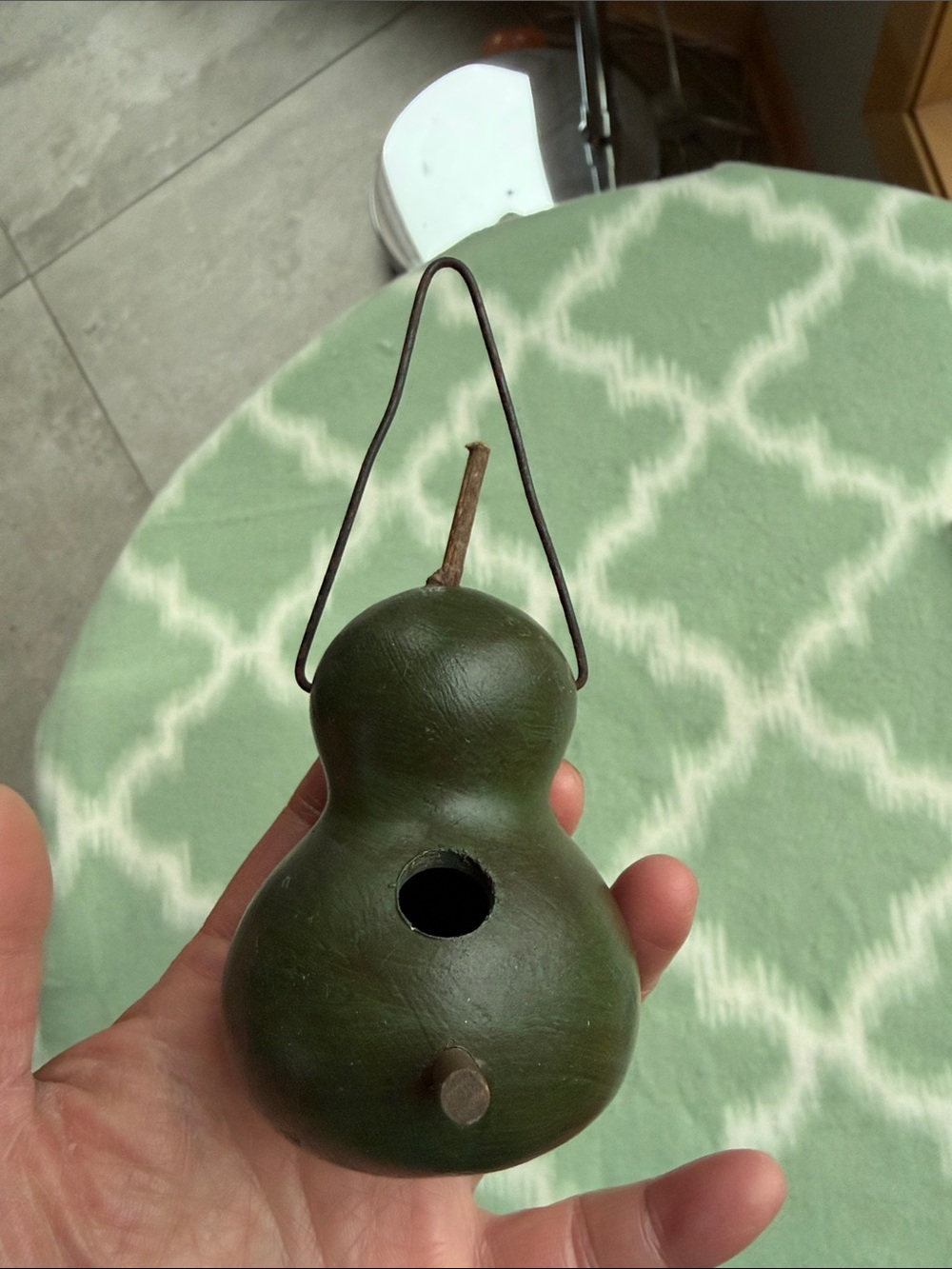 New Green resin Gourd shaped hummingbird Birdhouse small size